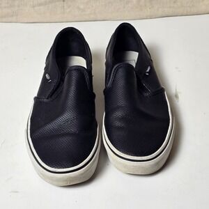 Vans Asher Women's Slip-On‎ Sneakers Black Perforated – Left 7.5 / Right 8
